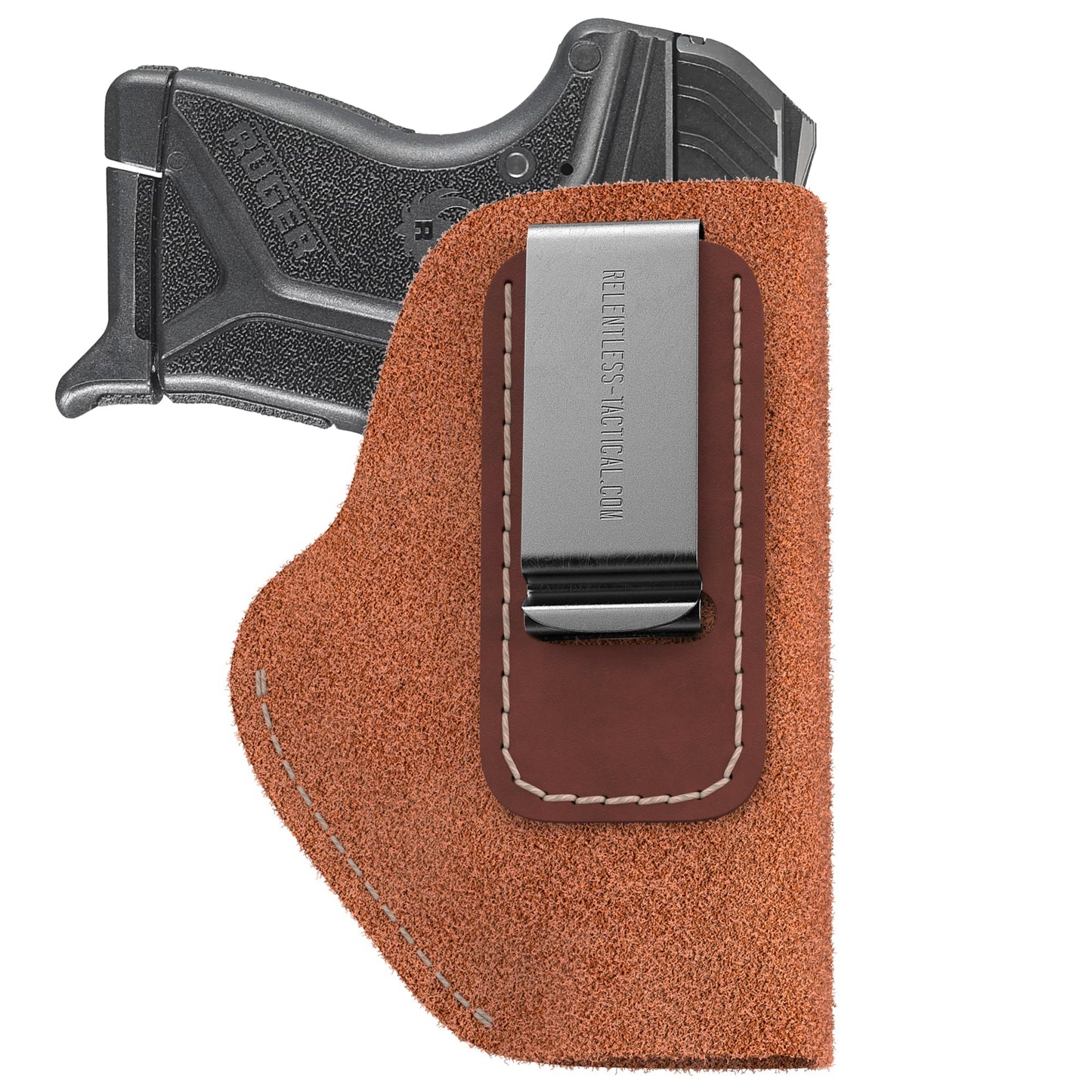 Relentless Tactical The Ultimate Suede Leather IWB Holster - Small Size | Fits Ruger LCP, LCP2, Sig P238, P290, S&W Bodyguard .380 and Most .380's - Lifetime Warranty - Made in USA - Angler's Pro Tackle & Outdoors