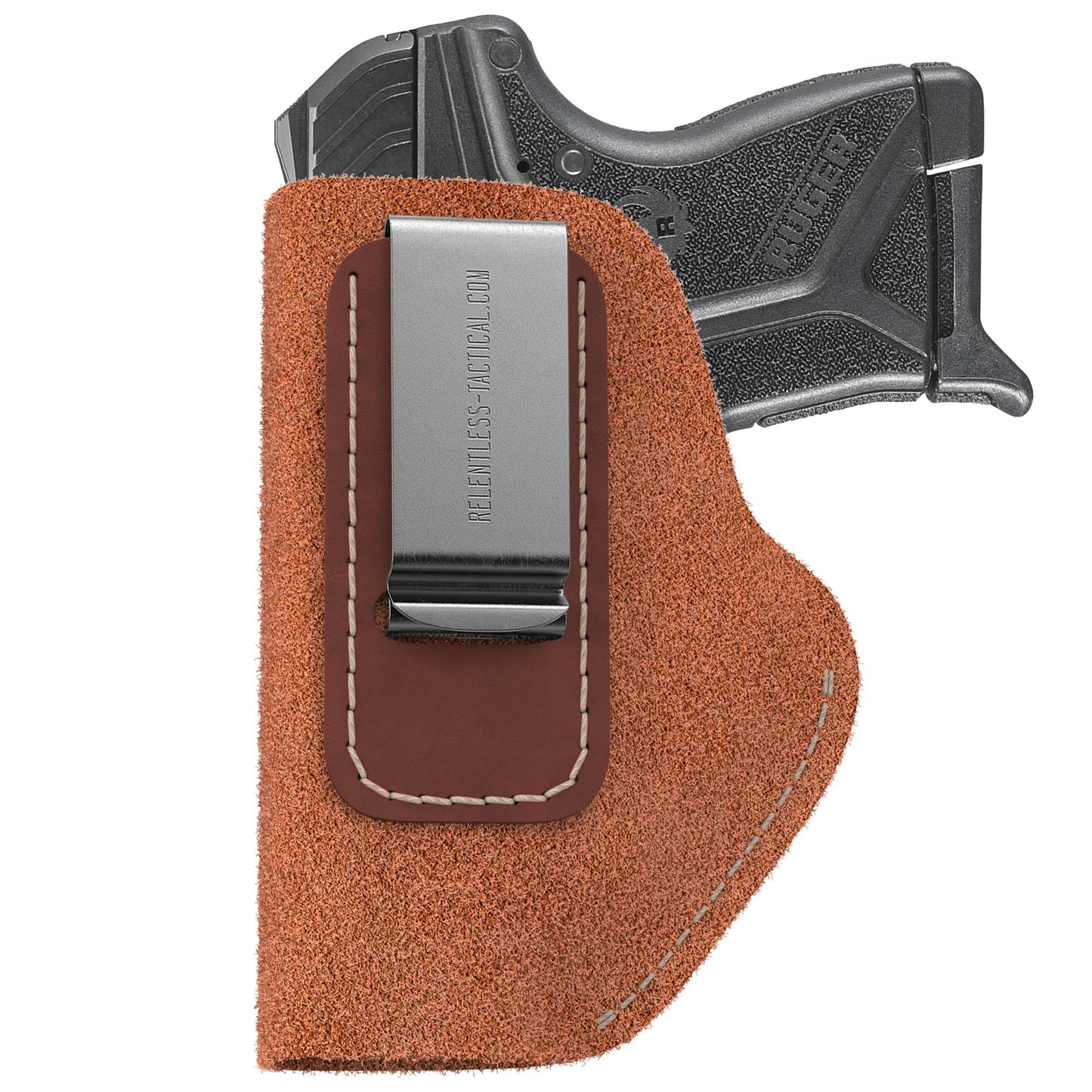Relentless Tactical The Ultimate Suede Leather IWB Holster - Small Size | Fits Ruger LCP, LCP2, Sig P238, P290, S&W Bodyguard .380 and Most .380's - Lifetime Warranty - Made in USA - Angler's Pro Tackle & Outdoors