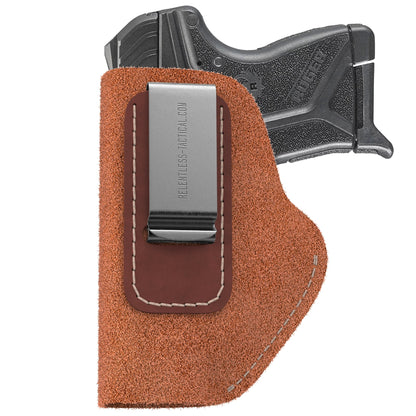 Relentless Tactical The Ultimate Suede Leather IWB Holster - Small Size | Fits Ruger LCP, LCP2, Sig P238, P290, S&W Bodyguard .380 and Most .380's - Lifetime Warranty - Made in USA - Angler's Pro Tackle & Outdoors