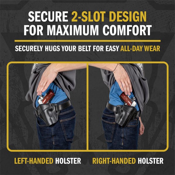 Relentless Tactical Ultimate Leather Holster 2 Slot OWB | Made in USA | Lifetime Warranty | Fits most 1911 Style Handguns - Angler's Pro Tackle & Outdoors
