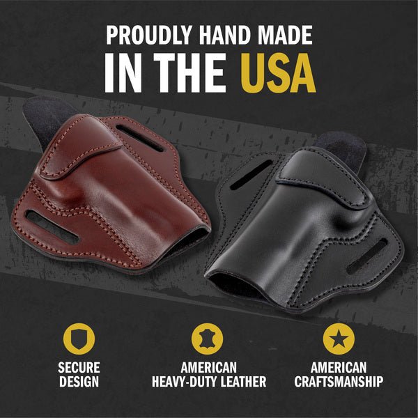 Relentless Tactical Ultimate Leather Holster 2 Slot OWB | Made in USA | Lifetime Warranty | Fits most 1911 Style Handguns - Angler's Pro Tackle & Outdoors