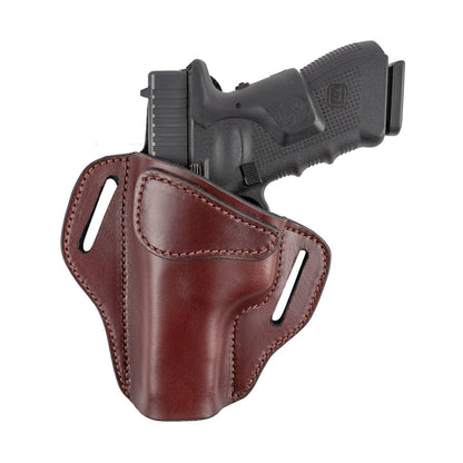 Relentless Tactical Ultimate Leather Holster 2 Slot OWB | Made in USA | Lifetime Warranty | For GLOCK 17 19 22 26 32 33 / S&W M&P Shield / Springfield XD & XDS / Plus All Similar Sized Handguns - Angler's Pro Tackle & Outdoors
