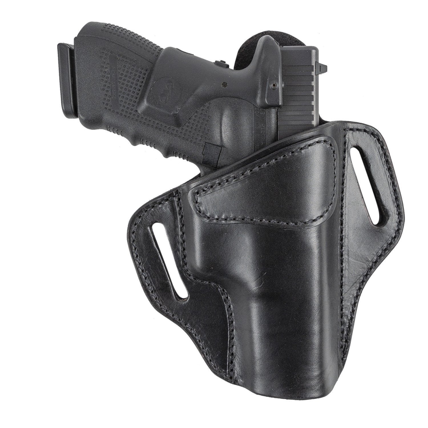 Relentless Tactical Ultimate Leather Holster 2 Slot OWB | Made in USA | Lifetime Warranty | For GLOCK 17 19 22 26 32 33 / S&W M&P Shield / Springfield XD & XDS / Plus All Similar Sized Handguns - Angler's Pro Tackle & Outdoors