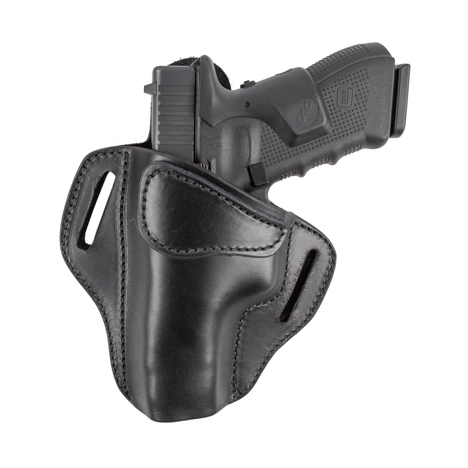Relentless Tactical Ultimate Leather Holster 2 Slot OWB | Made in USA | Lifetime Warranty | For GLOCK 17 19 22 26 32 33 / S&W M&P Shield / Springfield XD & XDS / Plus All Similar Sized Handguns - Angler's Pro Tackle & Outdoors