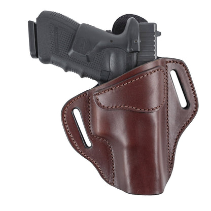 Relentless Tactical Ultimate Leather Holster 2 Slot OWB | Made in USA | Lifetime Warranty | For GLOCK 17 19 22 26 32 33 / S&W M&P Shield / Springfield XD & XDS / Plus All Similar Sized Handguns - Angler's Pro Tackle & Outdoors