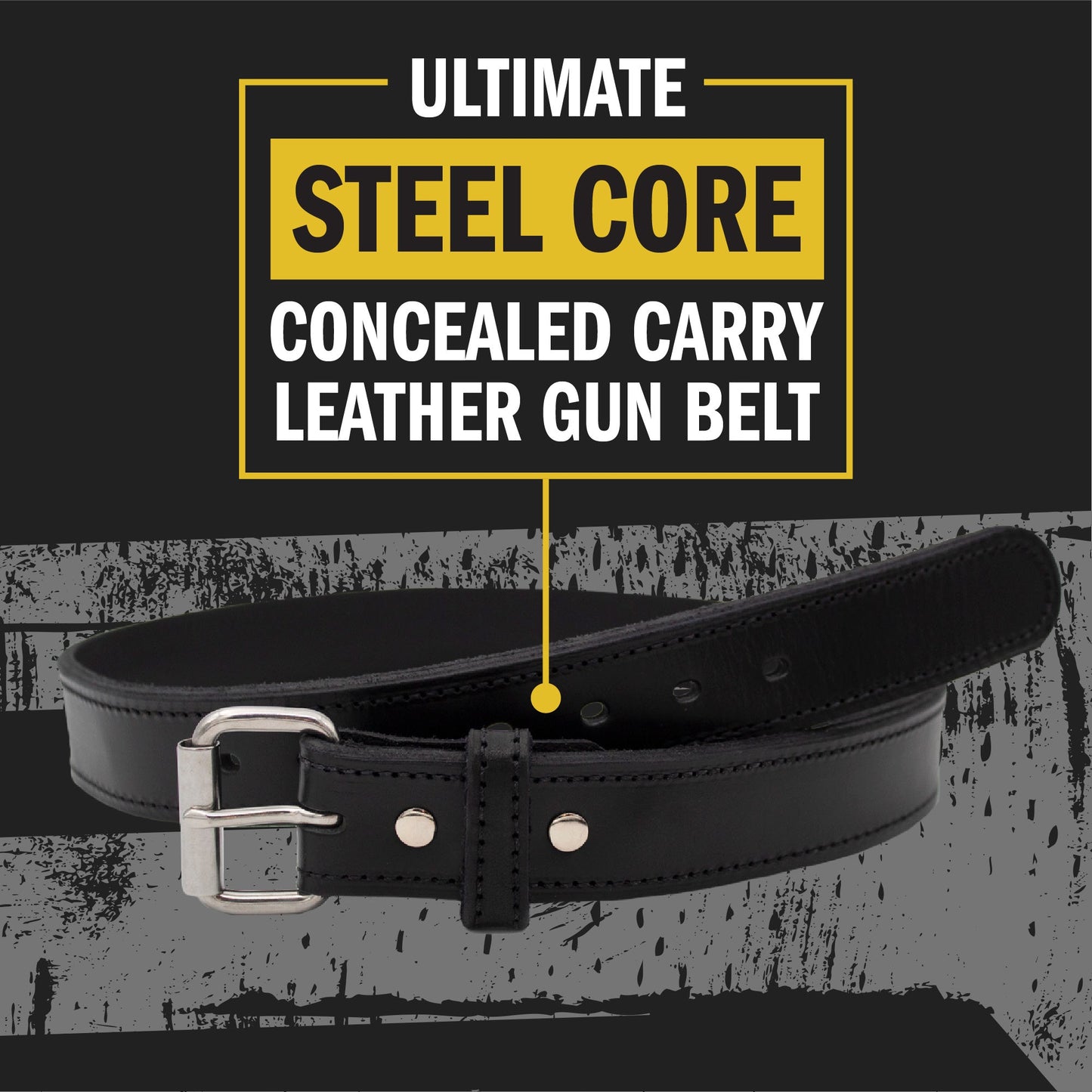 Relentless Tactical Ultimate Steel Core Concealed Carry Leather Gun Belt - Lifetime Warranty - Made In USA - Angler's Pro Tackle & Outdoors