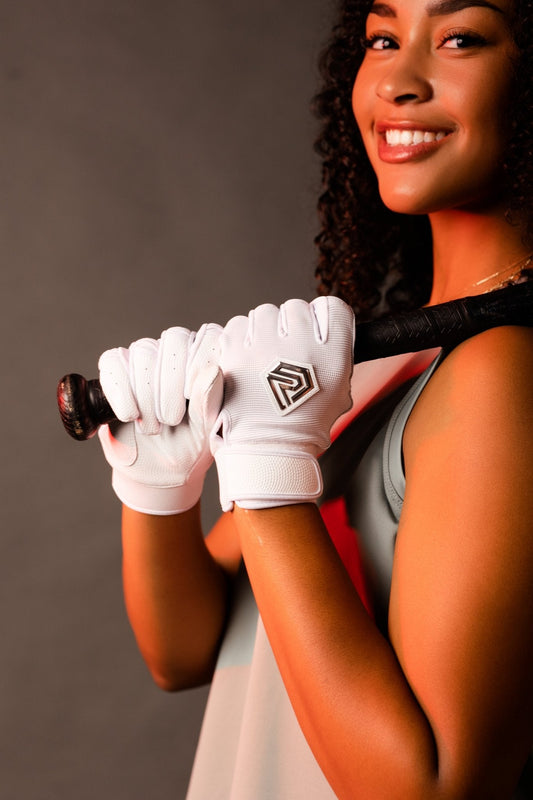 Resilient SFBL Championship Fastpitch Batting gloves - All White