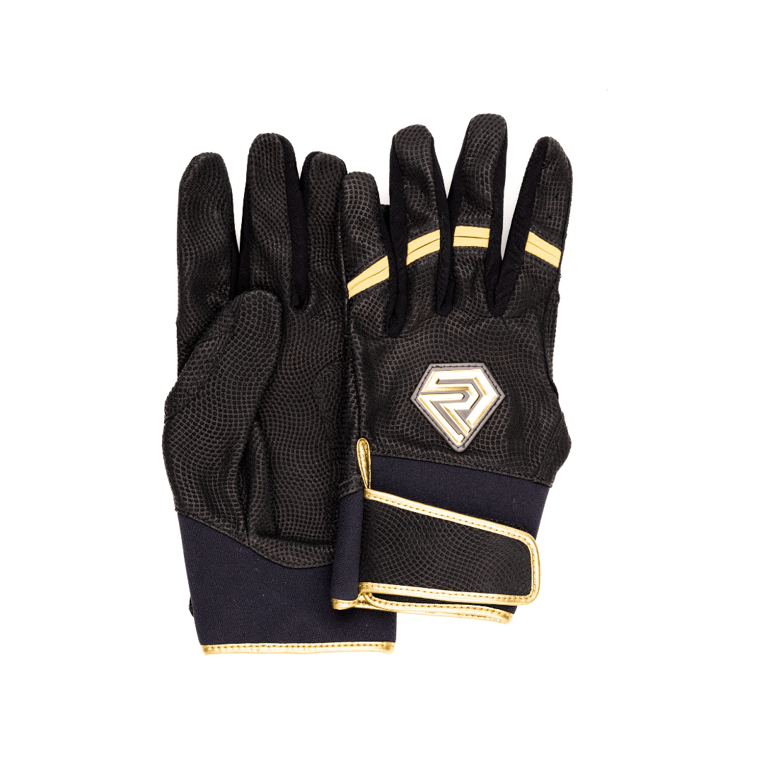 Resilient SFBL Championship Fastpitch Batting gloves - Black and Gold