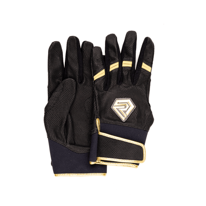 Resilient SFBL Youth Fastpitch Batting Gloves - Black and Gold