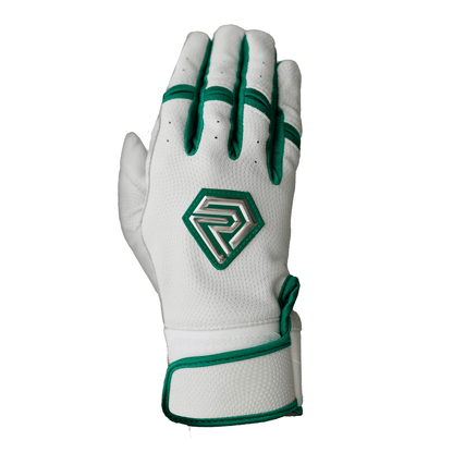 Resilient SFBL Championship Fastpitch Batting gloves - White and Green