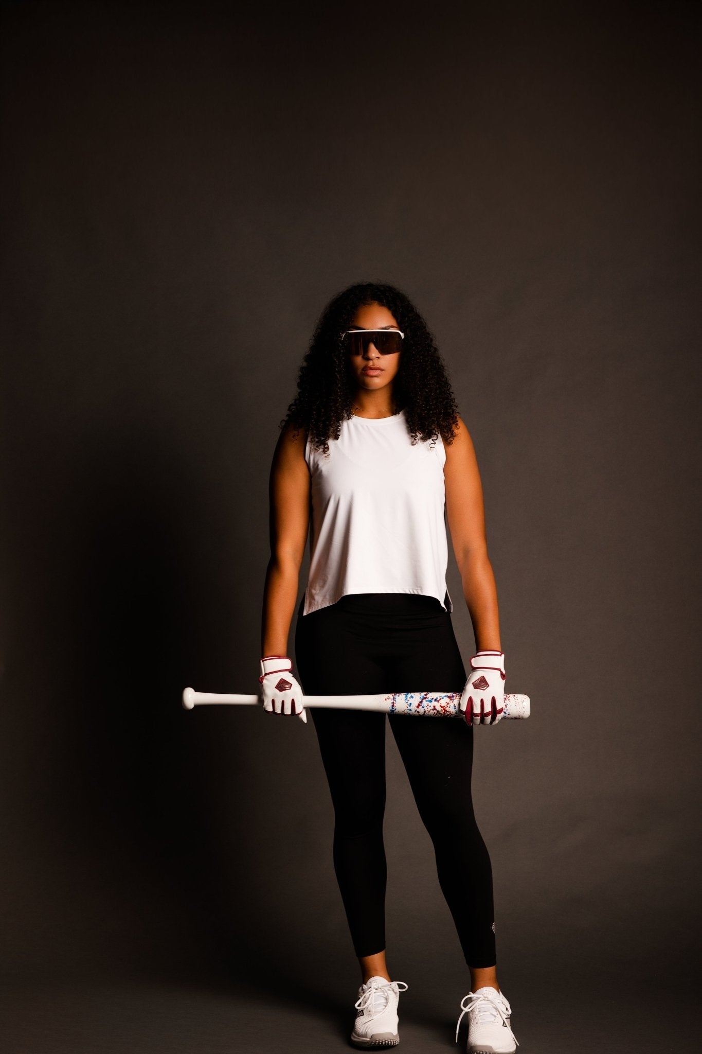 Resilient SFBL Championship Fastpitch Batting gloves - White and Maroon