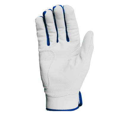 Resilient SFBL Championship Fastpitch Batting gloves - White and Royal Blue