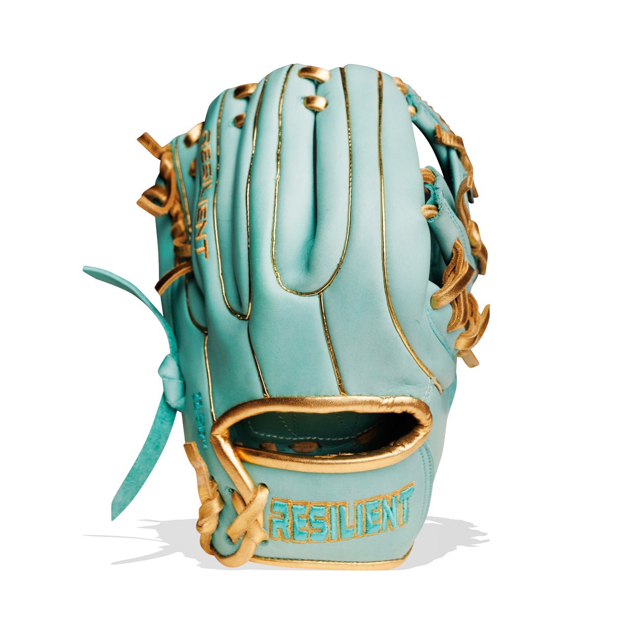 Resilient SFBL Relic MXT Series - Mint & Gold Baseball Glove - Angler's Pro Tackle & Outdoors