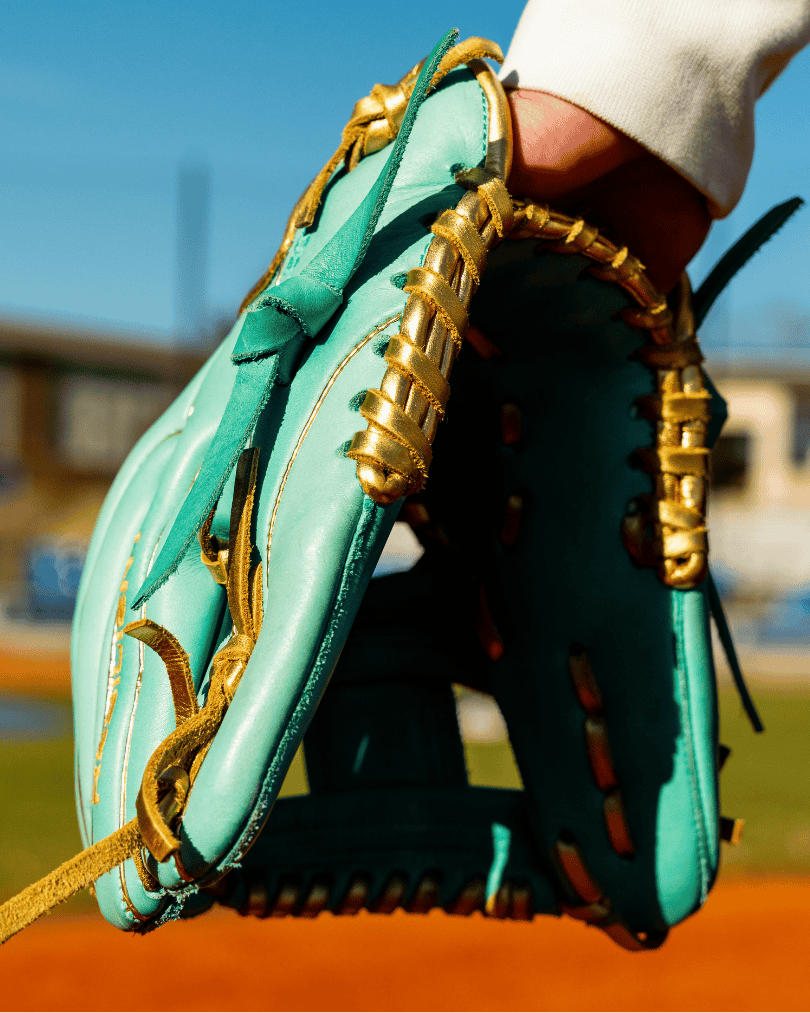 Resilient SFBL Relic MXT Series - Mint & Gold Baseball Glove - Angler's Pro Tackle & Outdoors