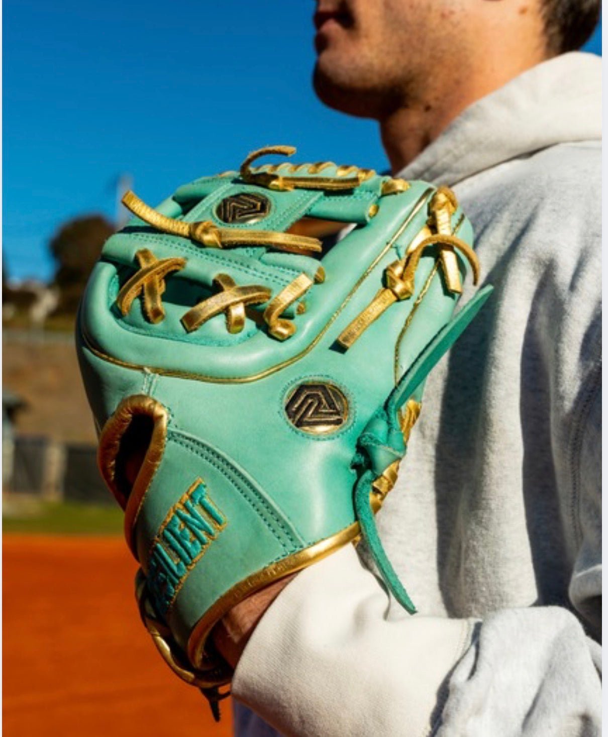 Resilient SFBL Relic MXT Series - Mint & Gold Baseball Glove - Angler's Pro Tackle & Outdoors