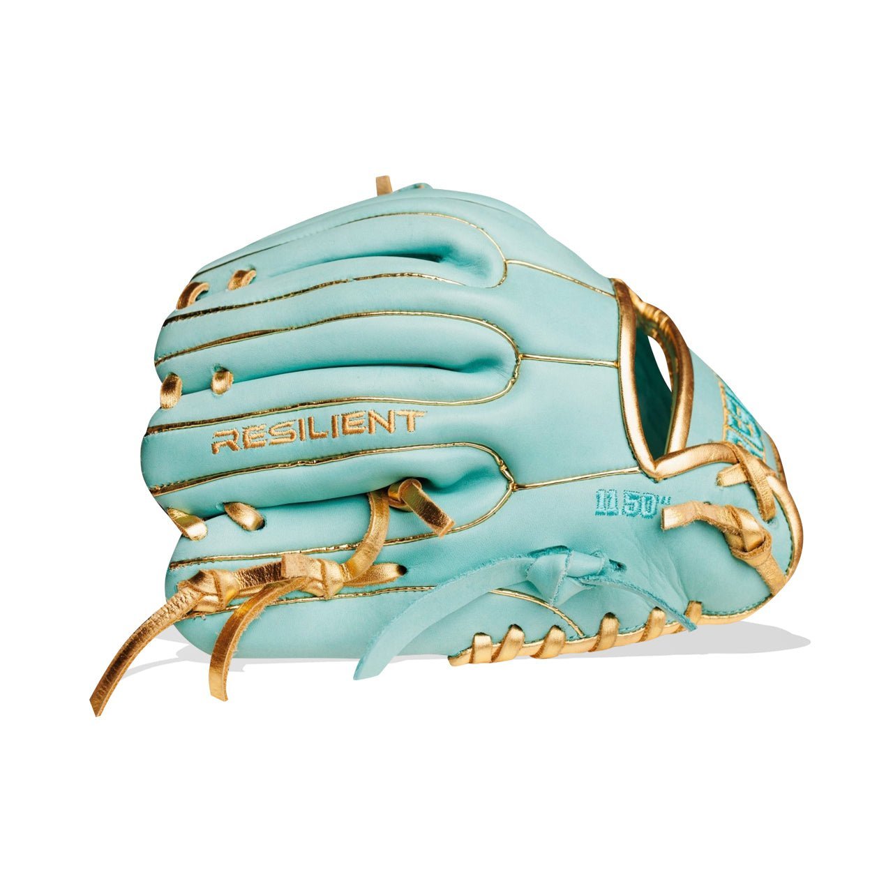 Resilient SFBL Relic MXT Series - Mint & Gold Baseball Glove - Angler's Pro Tackle & Outdoors