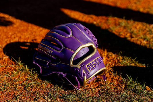 Resilient SFBL Relic MXT Series - Purple & Gold Baseball Glove - Angler's Pro Tackle & Outdoors