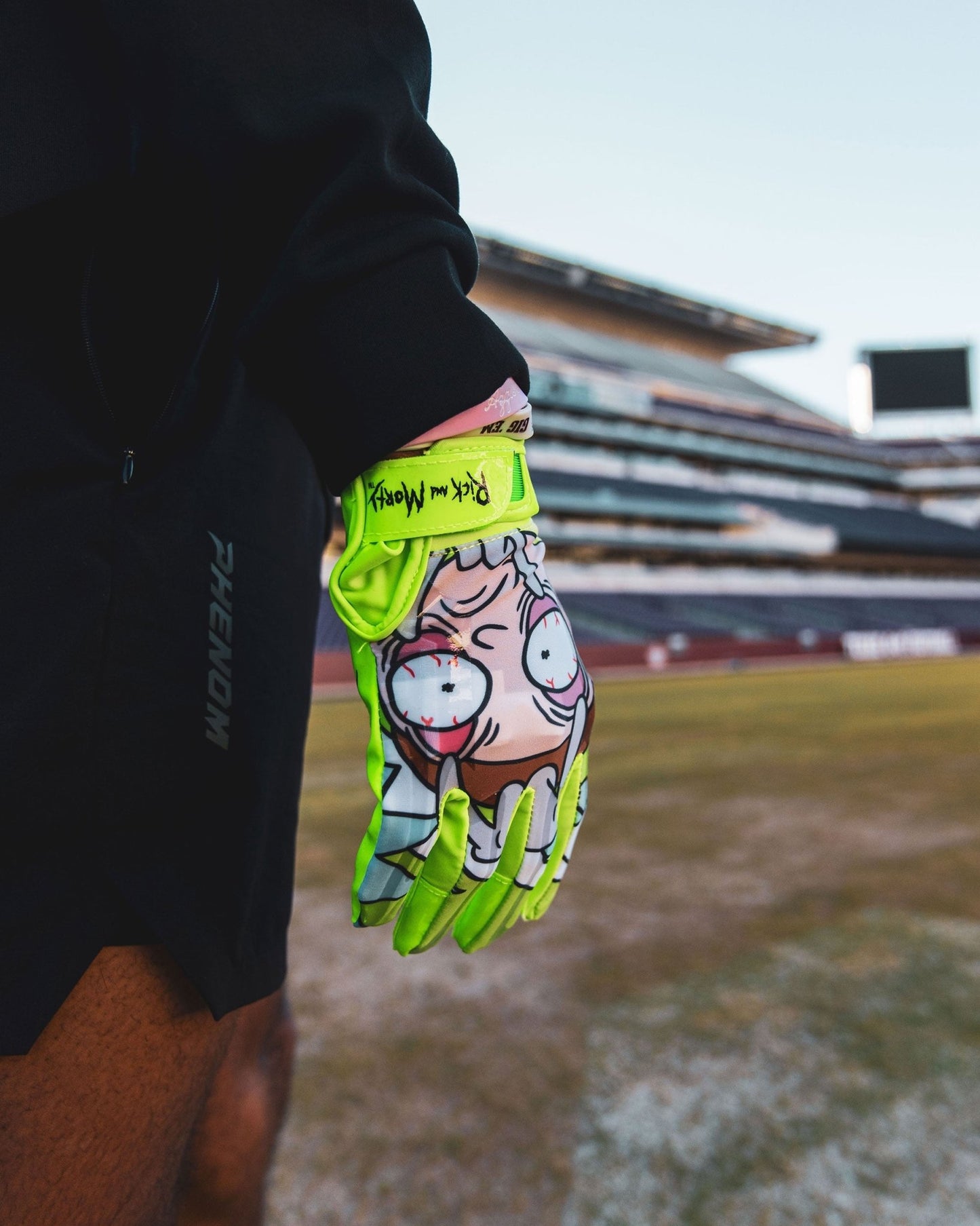 Rick and Morty Football Gloves - VPS1 by Phenom Elite - Angler's Pro Tackle & Outdoors