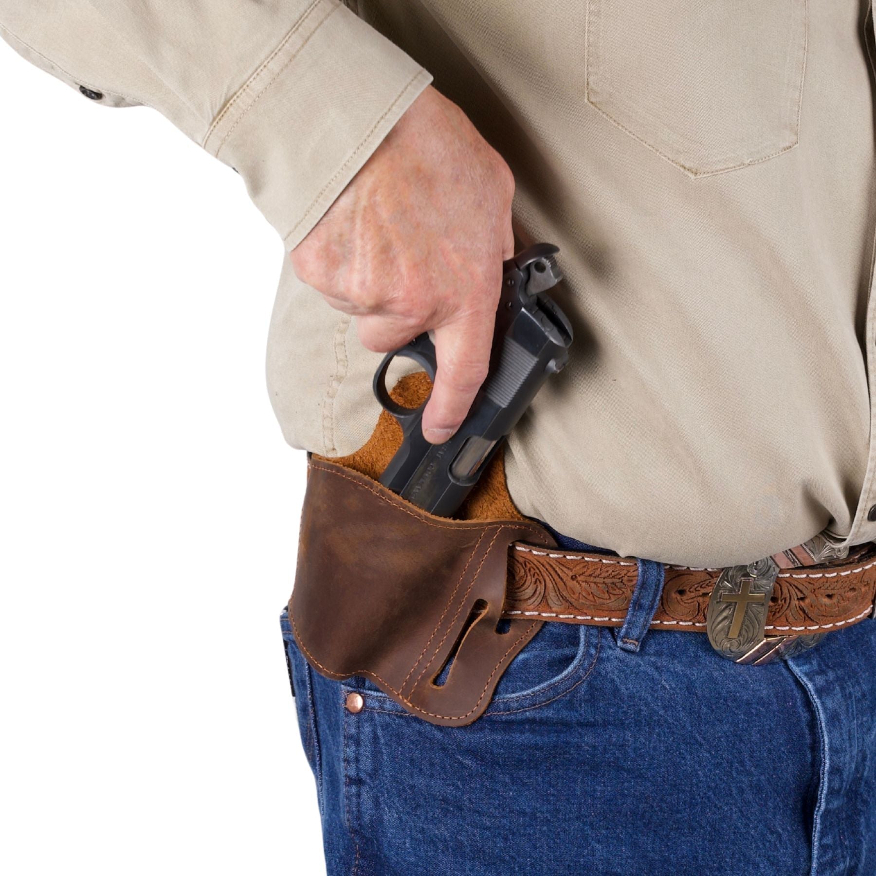Right - Handed Leather Belt Holster by DS Conceal - Angler's Pro Tackle & Outdoors