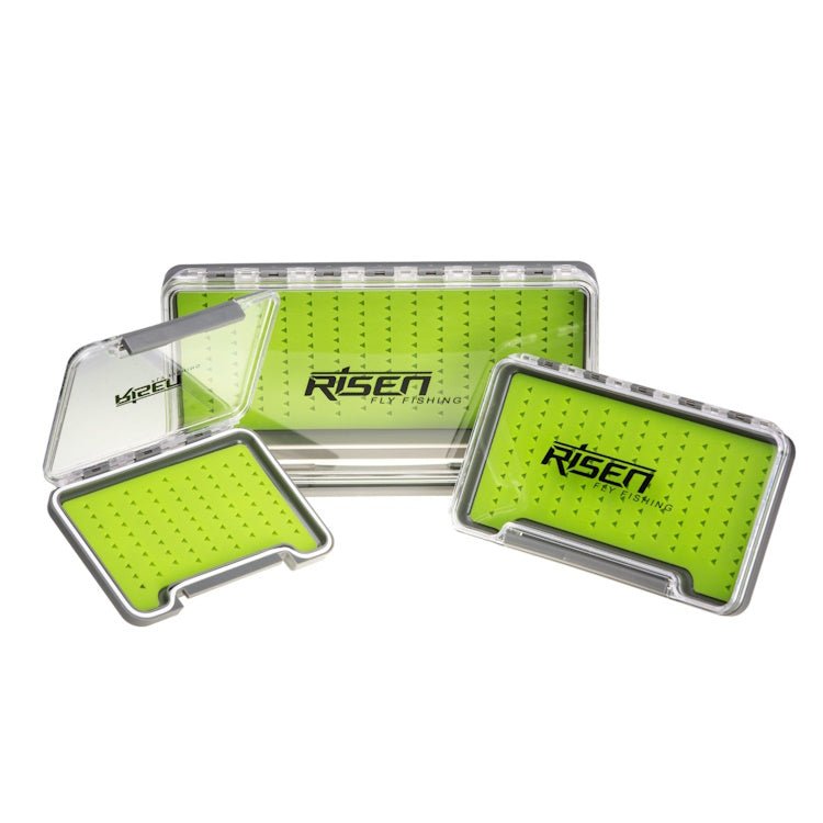 Risen Fly - Waterproof fly boxes with green silicone insert - Angler's Pro Tackle & Outdoors