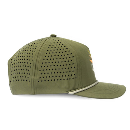River Road Texas Fly Snapback Hat | Olive