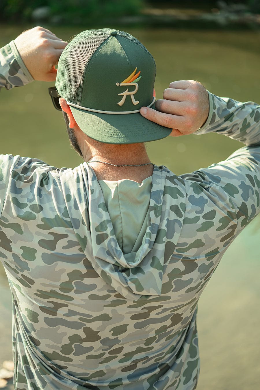 River Road Texas Fly Snapback Hat | Olive