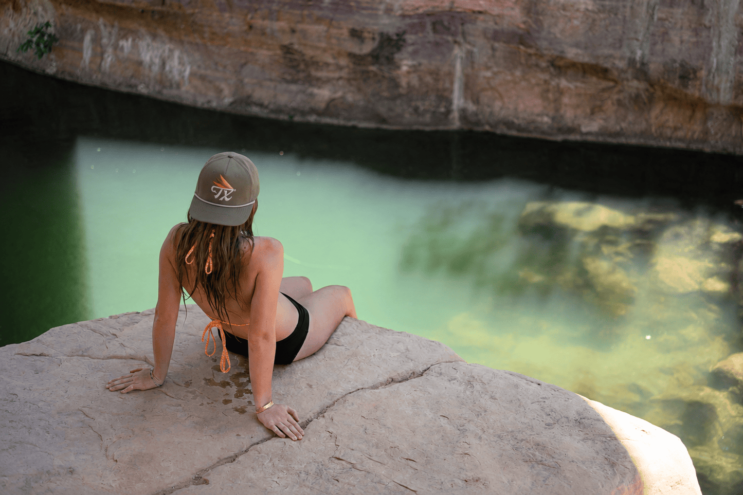 River Road Texas Fly Snapback Hat | Olive