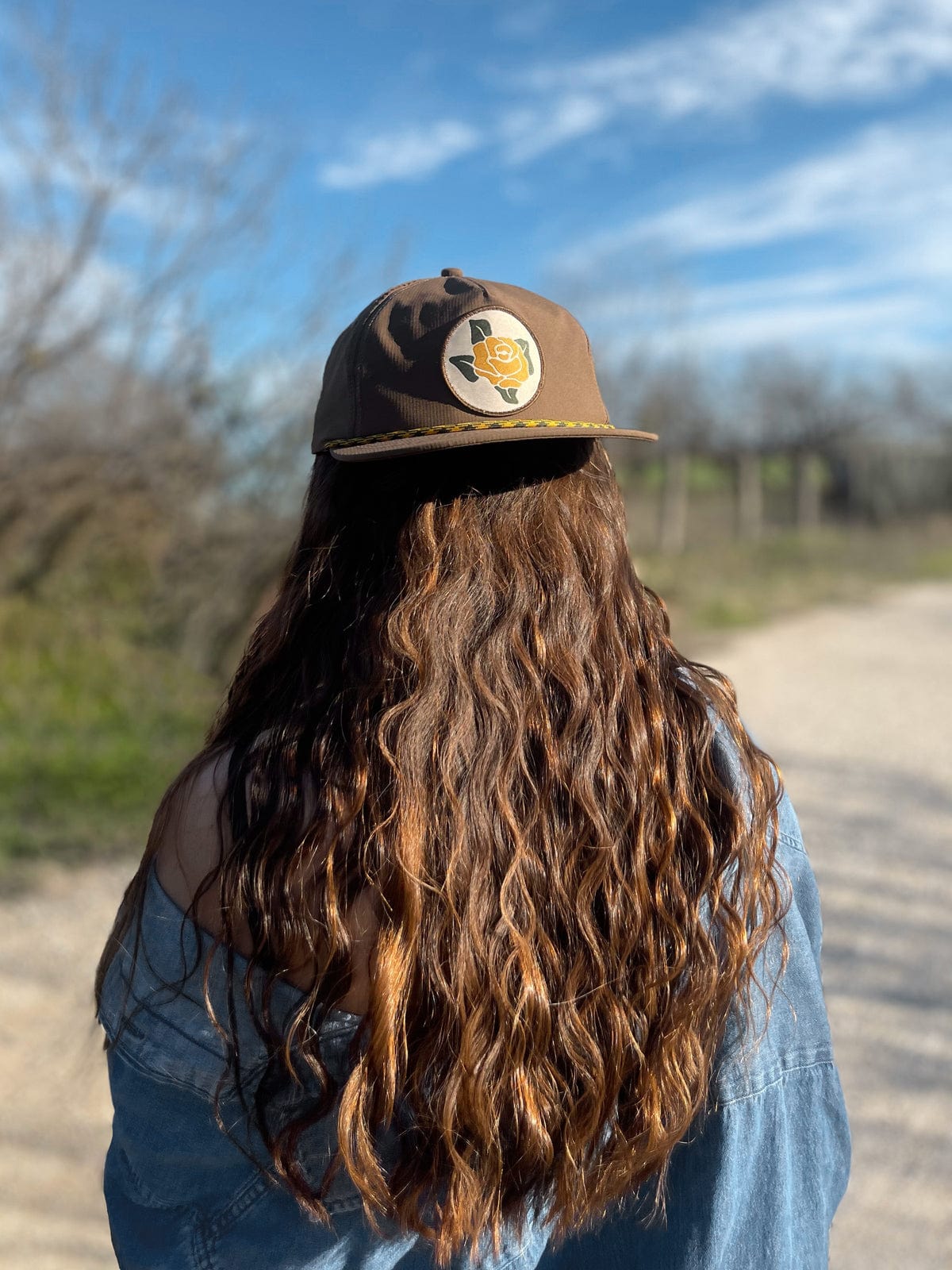 River Road Yellow Rose Snapback Rope Hat