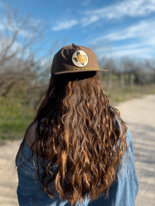 River Road Yellow Rose Snapback Rope Hat