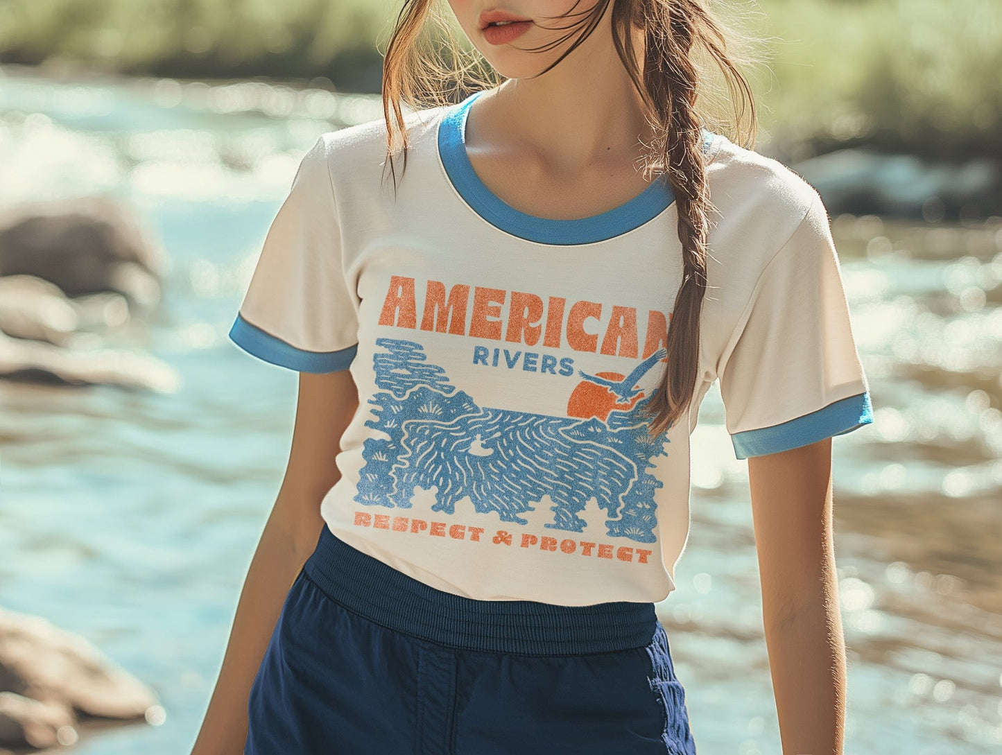 River Road American Rivers Vintage Ringer