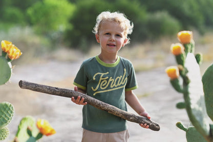 River Road Feral Vintage Ringer | Forest (Youth)