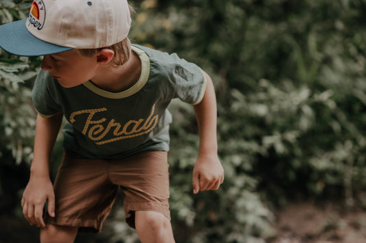 River Road Feral Vintage Ringer | Forest (Youth)