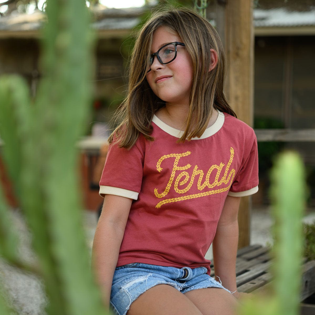 River Road Feral Vintage Ringer | Maroon (Youth)