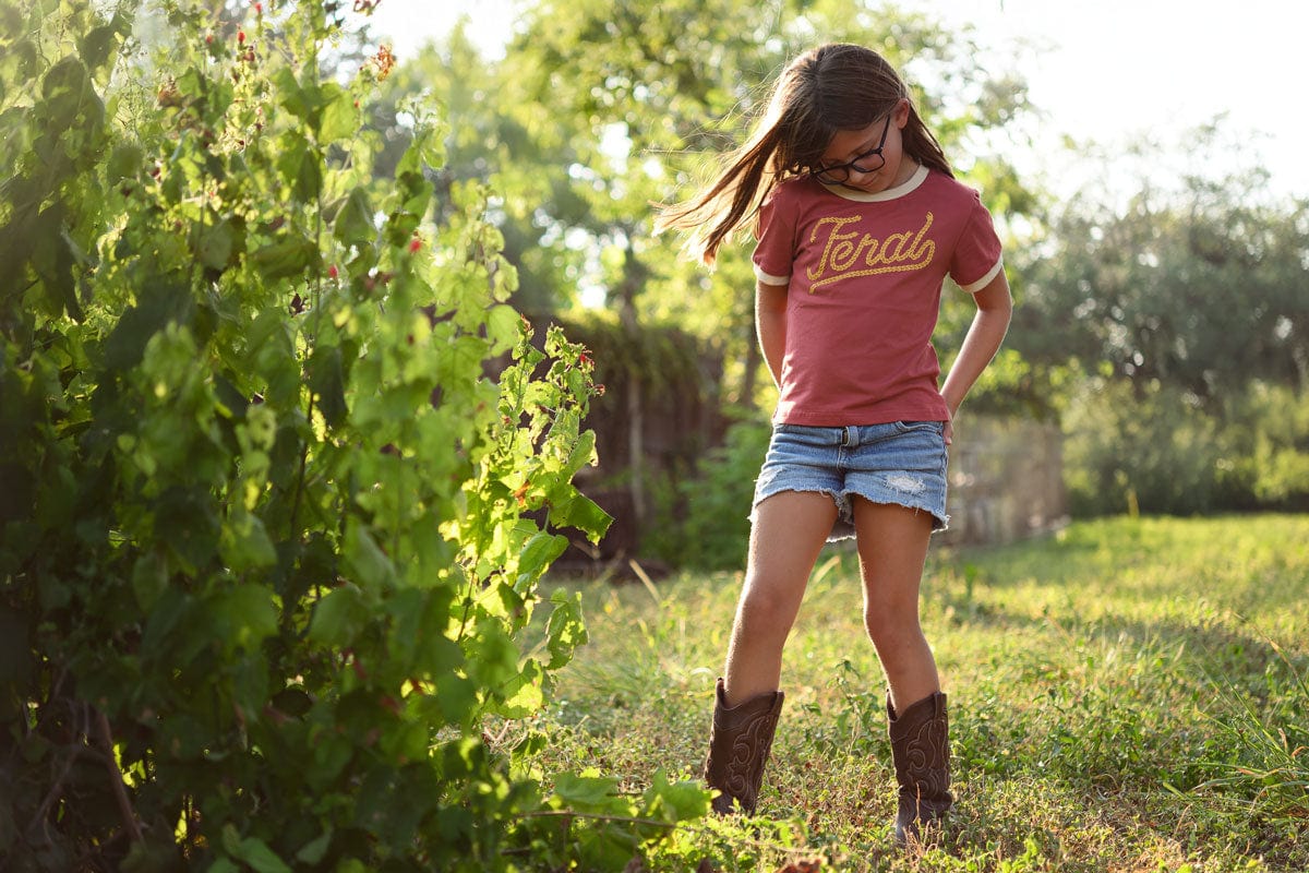 River Road Feral Vintage Ringer | Maroon (Youth)