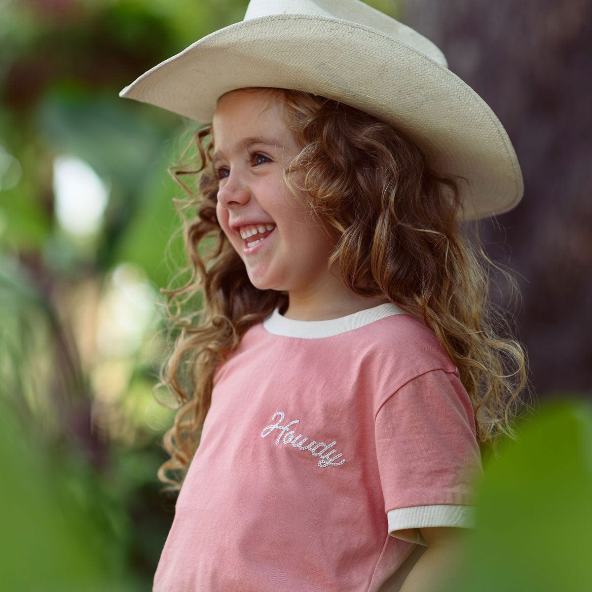 River Road Howdy Vintage Ringer | Pink (Youth)