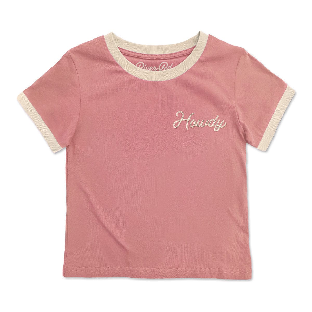 River Road Howdy Vintage Ringer | Pink (Youth)