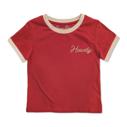 River Road Howdy Vintage Ringer | Red (Youth)