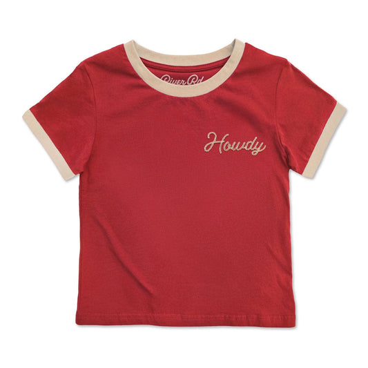 River Road Howdy Vintage Ringer | Red (Youth)