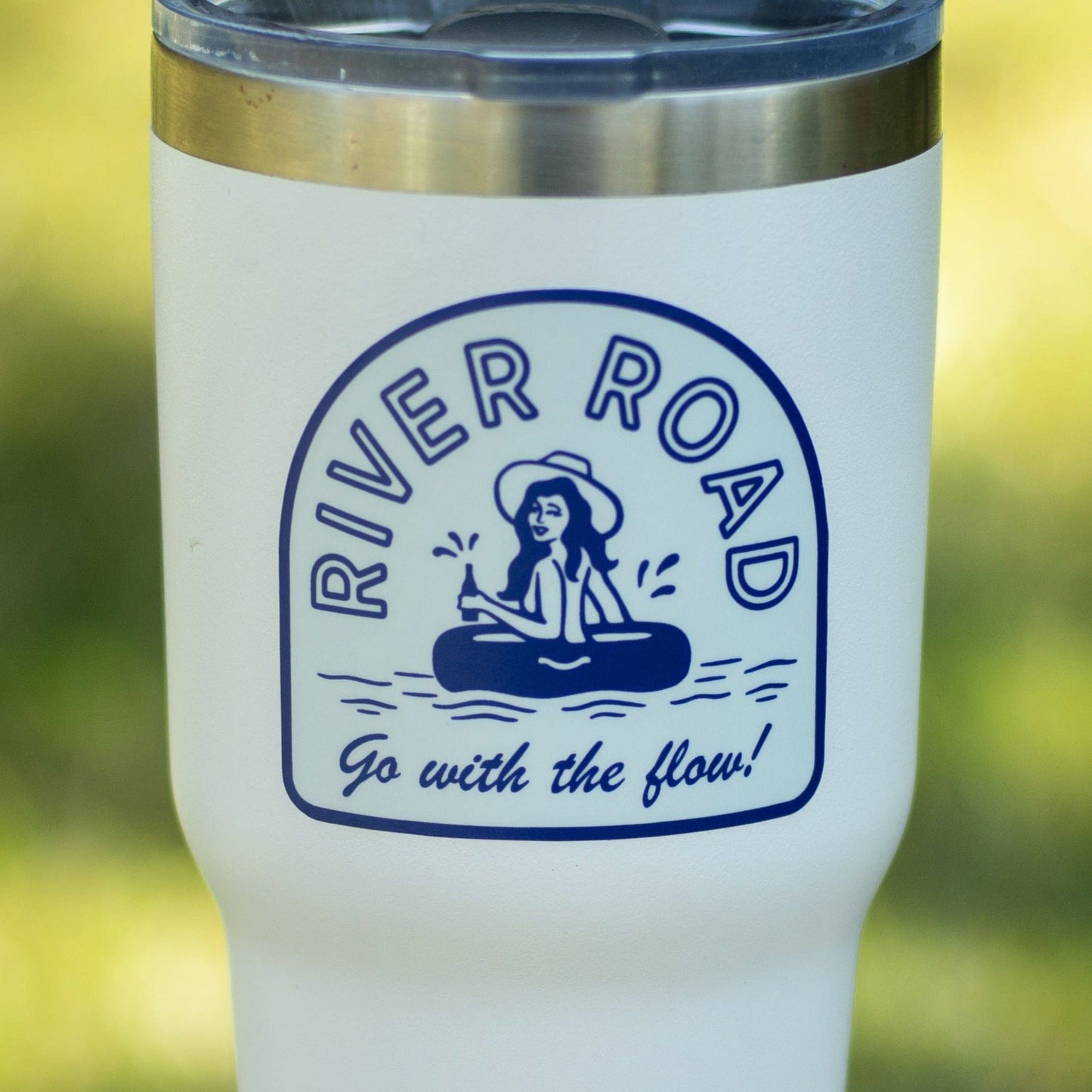 River Road Go With The Flow Sticker