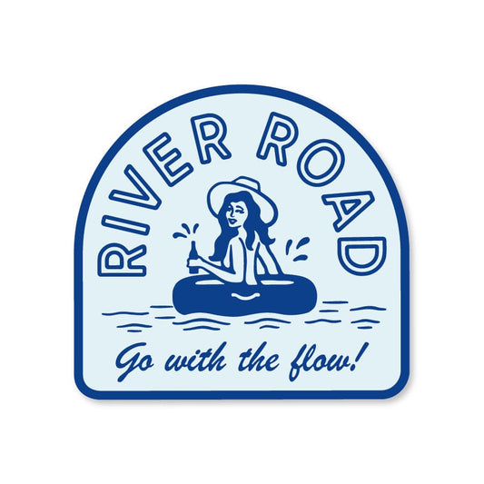 River Road Go With The Flow Sticker