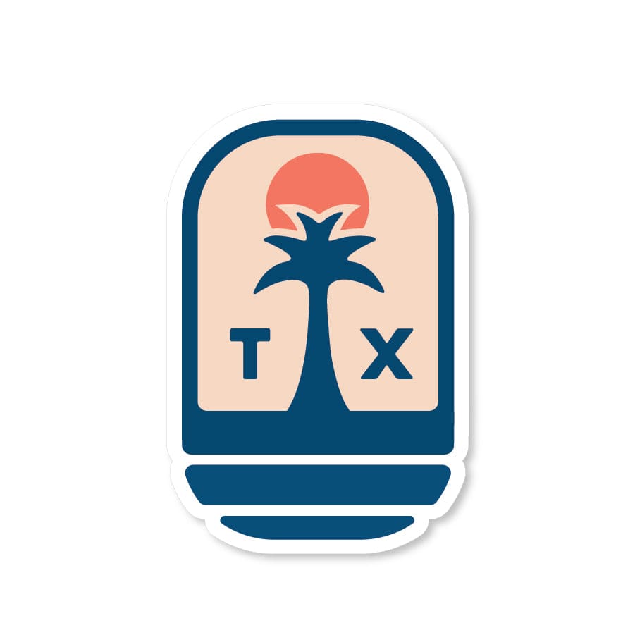 River Road Texas Palm Sticker