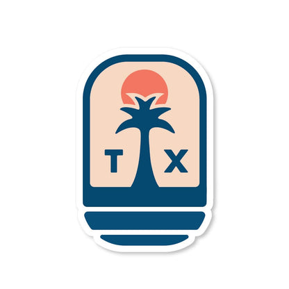 River Road Texas Palm Sticker