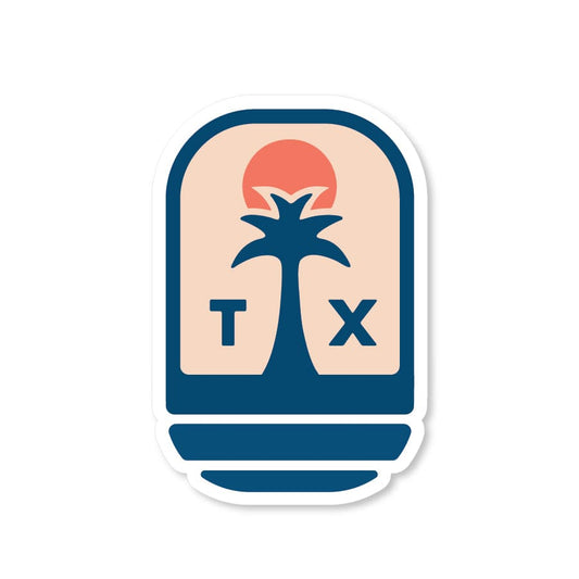 River Road Texas Palm Sticker