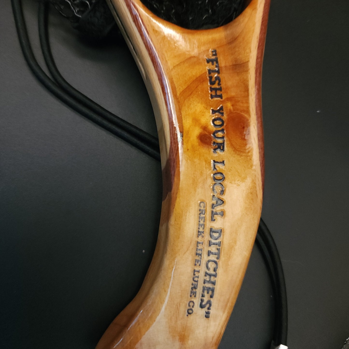 Creek Life Lure Co. The "Critter Getter"  Wood w/ Rubber Landing Net