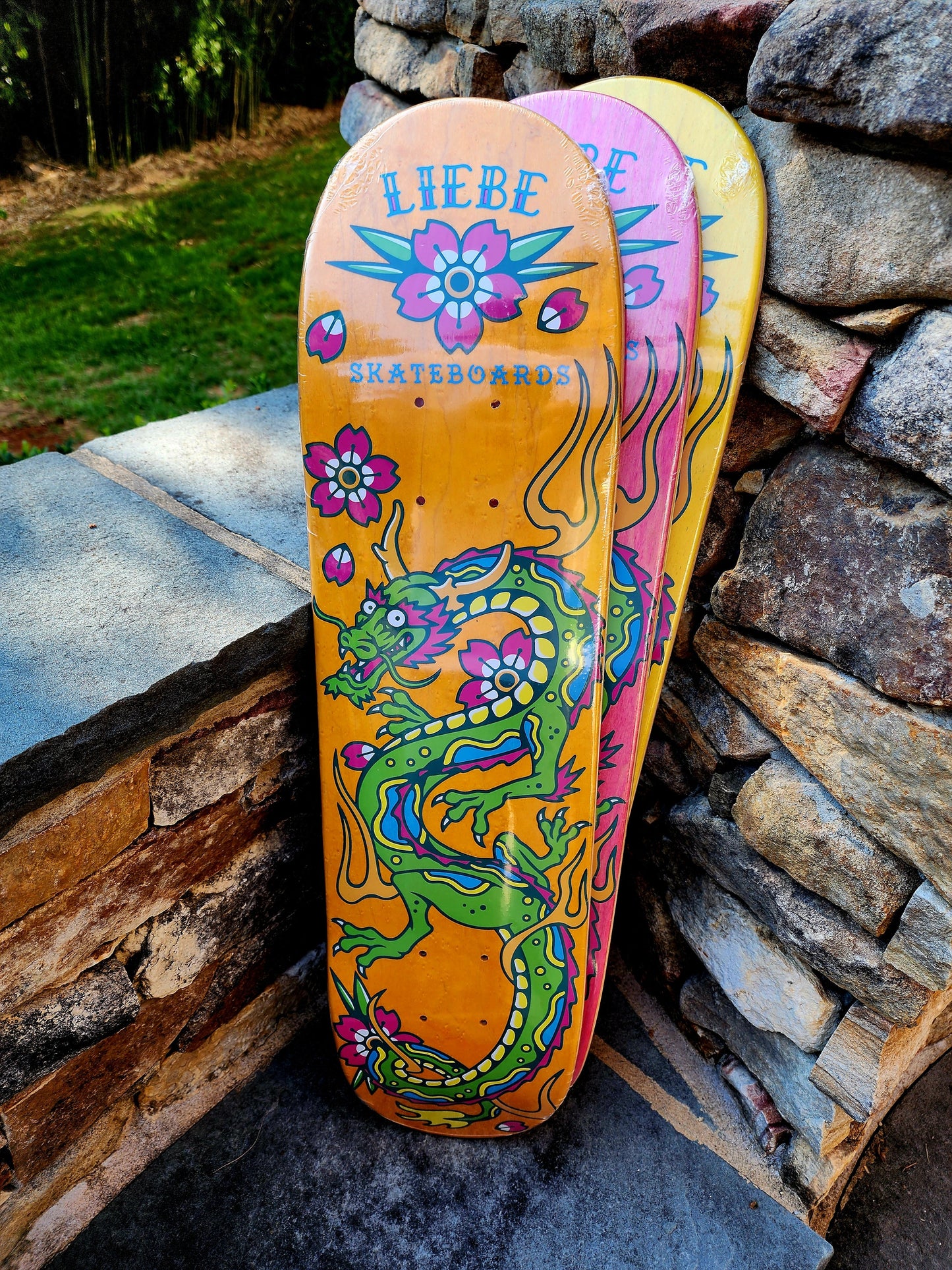 Liebe Skateboards Liebe Grom Squad – Neon Dragon Decks