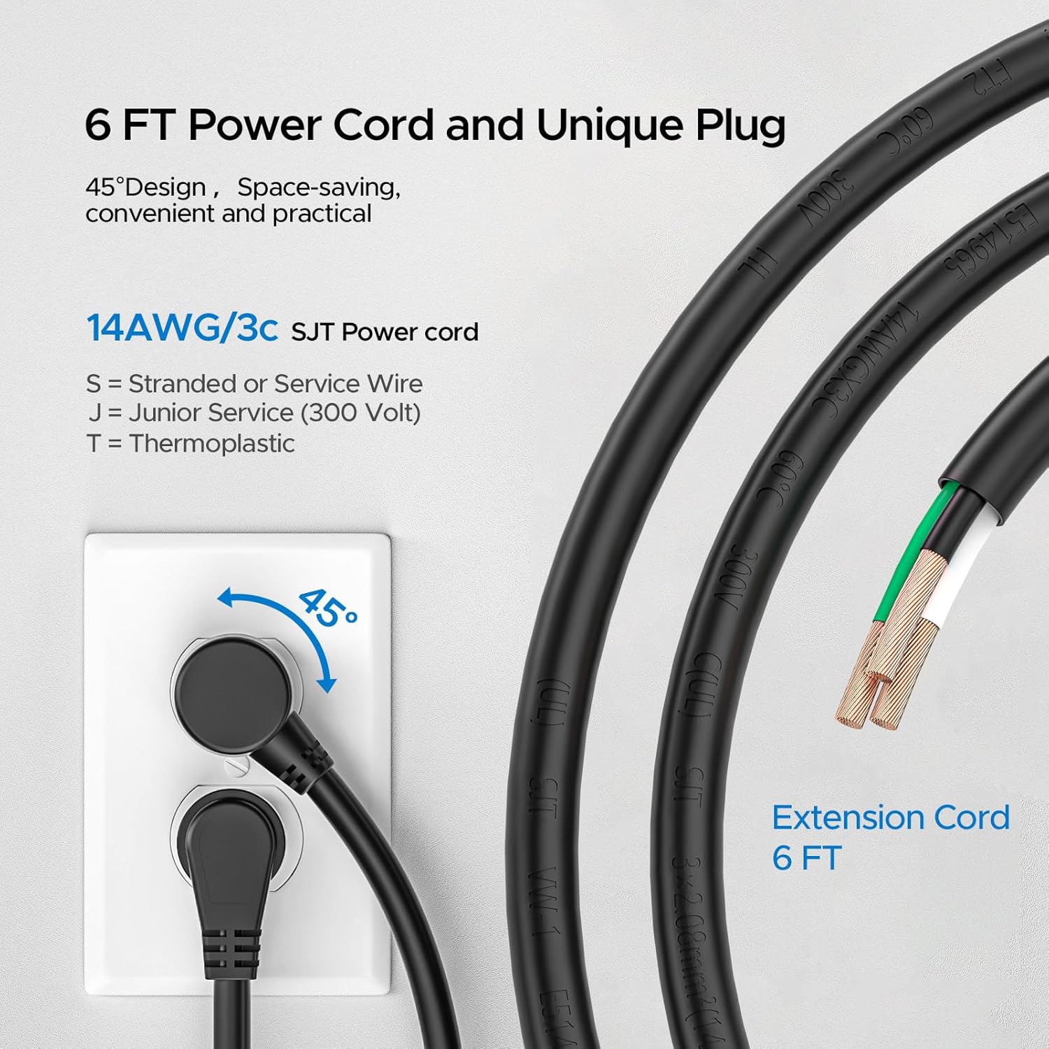 Rocket Socket 2 Pack 8 Outlet Metal Heavy Duty Power Strip with Switch, 2100J Surge Protector, 15A/1875W Mountable Wide Spaced Power Bar, 6FT 14AWG Extension Power Cord - Angler's Pro Tackle & Outdoors