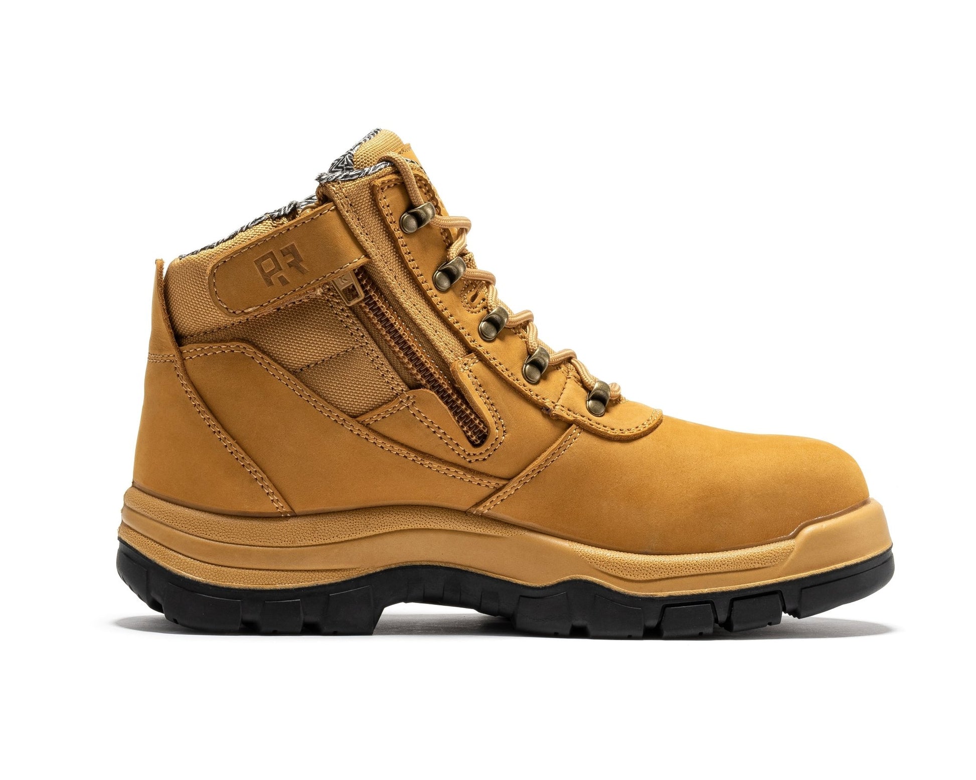 RockRooster Avalon Black 6 Inch Zip - sided Composite toe Leather Work Boots CP213BK - Angler's Pro Tackle & Outdoors