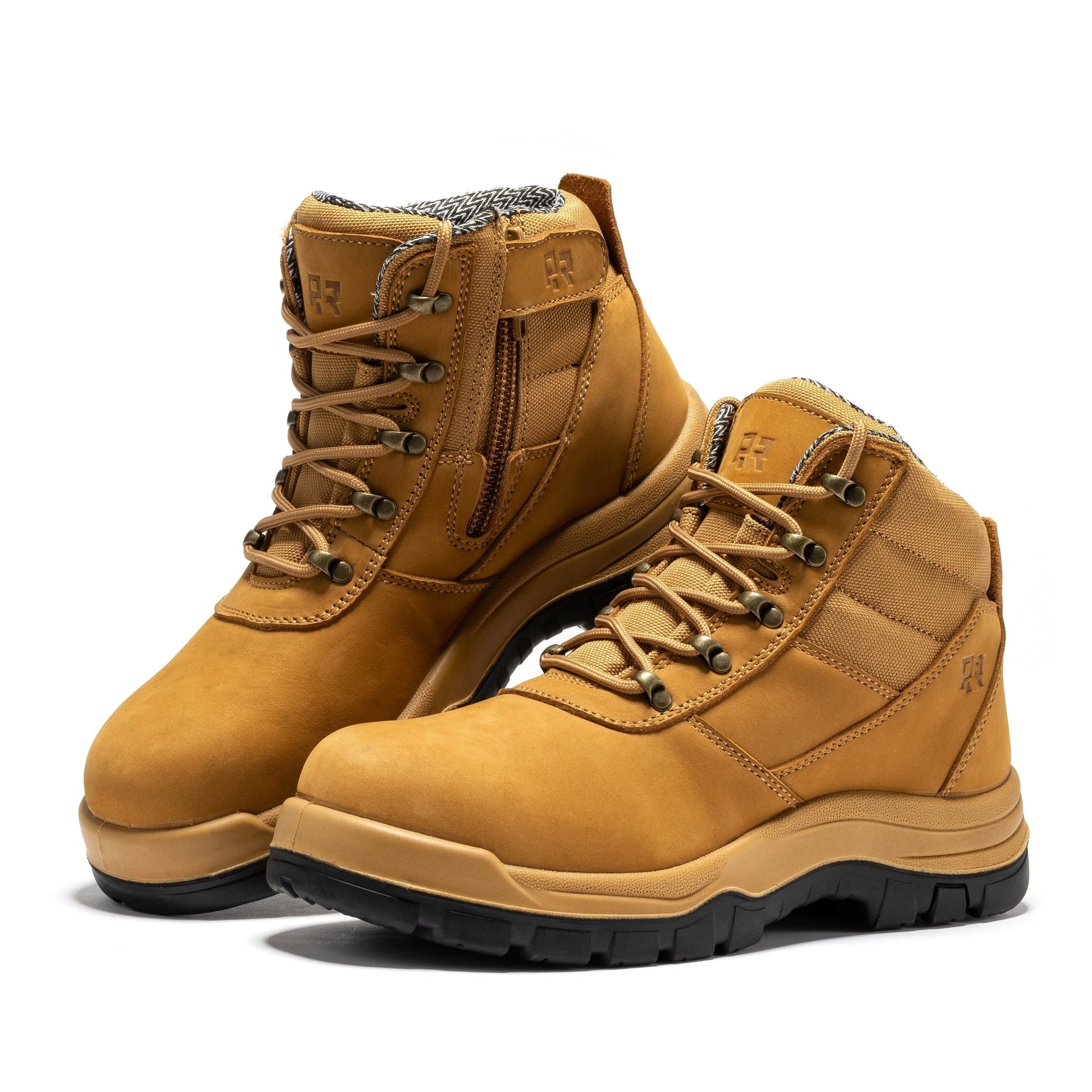 RockRooster Avalon Black 6 Inch Zip - sided Composite toe Leather Work Boots CP213BK - Angler's Pro Tackle & Outdoors