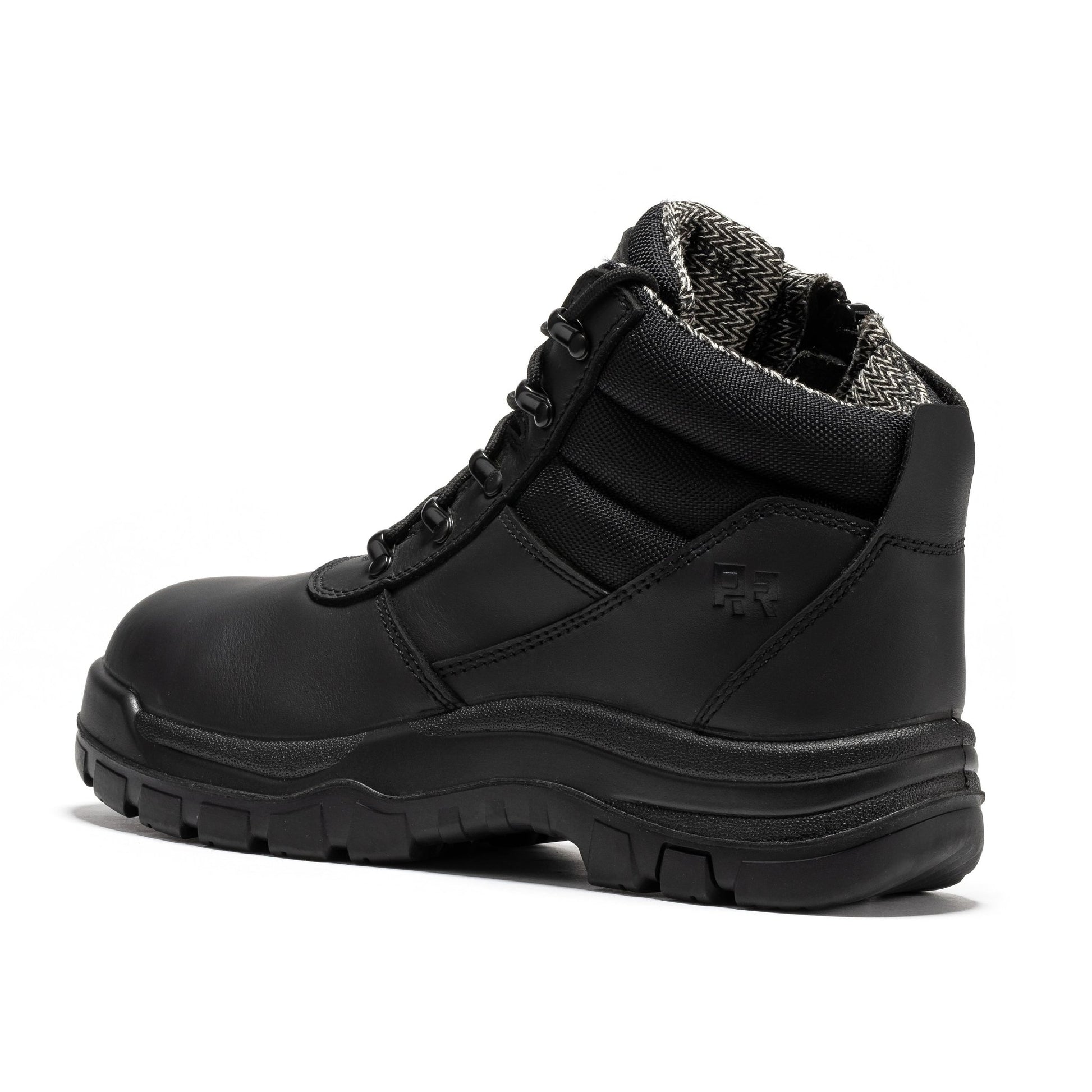 RockRooster Avalon Black 6 Inch Zip - sided Composite toe Leather Work Boots CP213BK - Angler's Pro Tackle & Outdoors