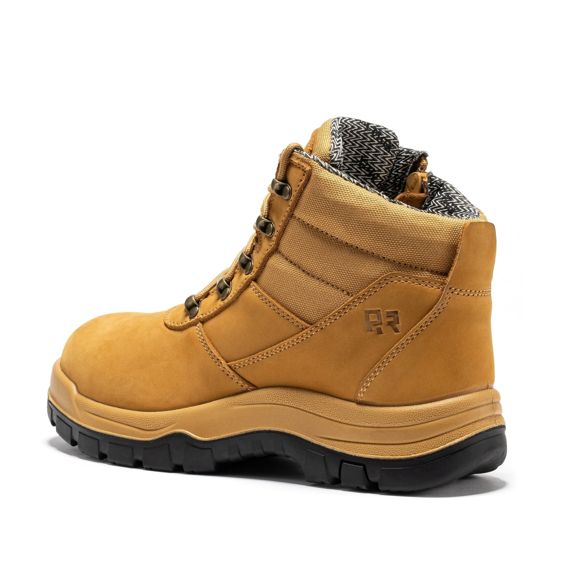 RockRooster Avalon Black 6 Inch Zip - sided Composite toe Leather Work Boots CP213BK - Angler's Pro Tackle & Outdoors